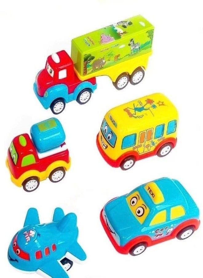Dezva Exclusive Collection of Toy Cars for 2 3 4 5 Year Old boy, Friction Powered Kids Toddler Car Toy Set (5 PCS Go Car Set) - Image 1